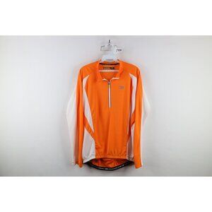 Nishiki Mens Medium Reflective Knit Half Zip Long Sleeve Cycling Bicycle Jersey